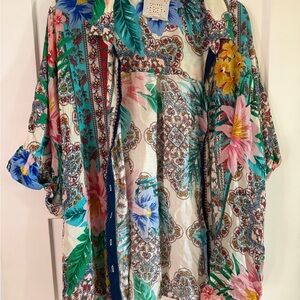 Floral Multicolor short sleeve button up